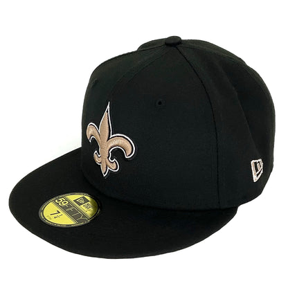 New Orleans Saints Custom New Era 59FIFTY Cap Black SB44 black Back View