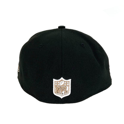New Orleans Saints Custom New Era 59FIFTY Cap Black SB44 black Undervisor View