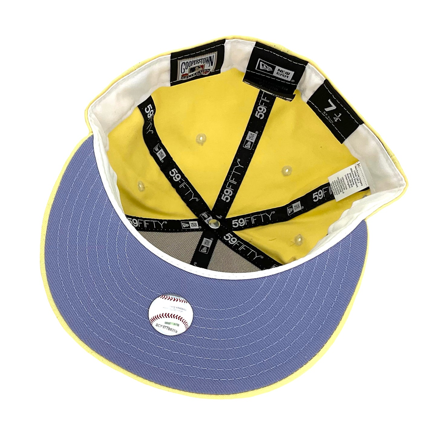 New York Yankees Custom New Era Cap Yellow Lavender 99