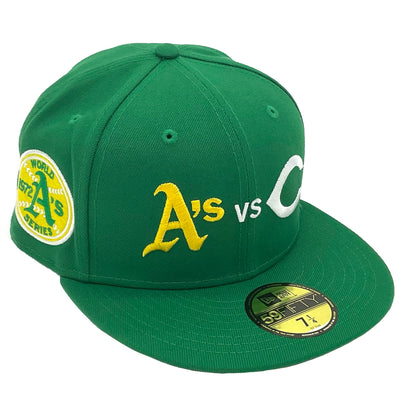 Oakland Athletics New Era Cap Kelly WS1972 green Side View