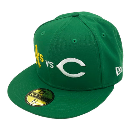 Oakland Athletics New Era Cap Kelly WS1972 green Back View