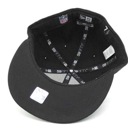 Buffalo Bills Custom 59FIFTY New Era Cap Black black Undervisor View