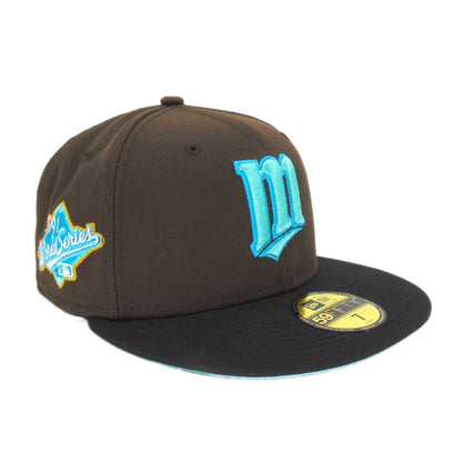 Minnesota Twins Custom New Era Cap Brown 1991 brown Side View