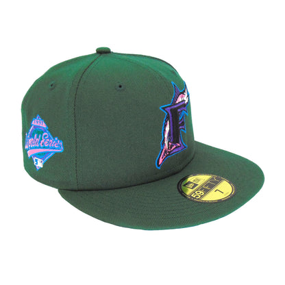 Florida Marlins Custom New Era Cap Green Ws 1997 green Side View