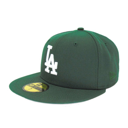 Los Angeles Dodgers Custom New Era Cap Green Ws 2020 green Back View