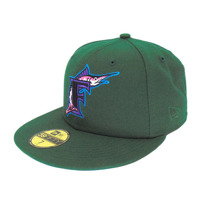 Florida Marlins Custom New Era Cap Green Ws 1997 green Back View