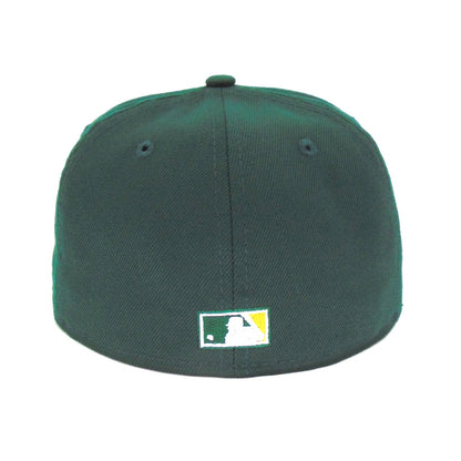Oakland Athletics Custom Game New Era 59FIFTY Cap Green Flat green Back View