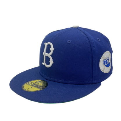Brooklyn Dodgers Custom New Era Cap Blue SP blue Side View