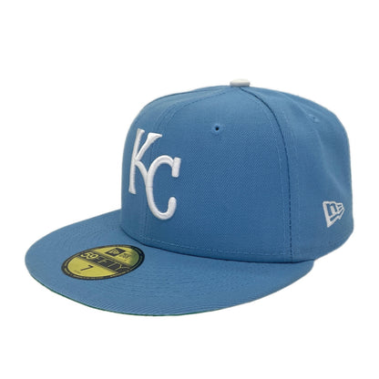 Kansas City Royals Custom New Era Cap Sky Blue blue Side View