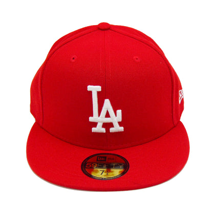 Los Angeles Dodgers Basic 59FIFTY New Era Cap Red White red
white Front View