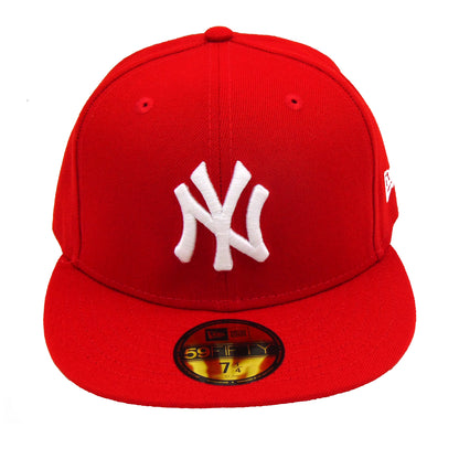 New York Yankees Basic New Era 59FIFTY Cap Red red
white Front View