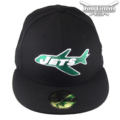 New York Jets Jf Custom New Era Cap Plane black Front View