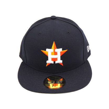 Houston Astros Home Authentic New Era Cap Navy Orange orange Front View