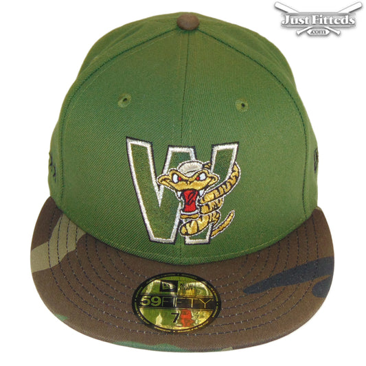 Wisconsin Timber Rattlers Jf Custom New Era Cap Olive