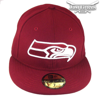 Seattle Seahawks Jf Custom New Era Cap Wine Red