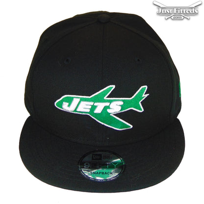 New York Jets Jf Custom New Era Snapback Cap Black black Front View