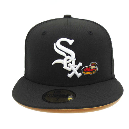Chicago White Sox Custom New Era Cap Comiskey Park Black black Front View