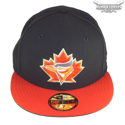 Toronto Blue Jays Jf Custom New Era 59FIFTY Cap grey orange orange Front View