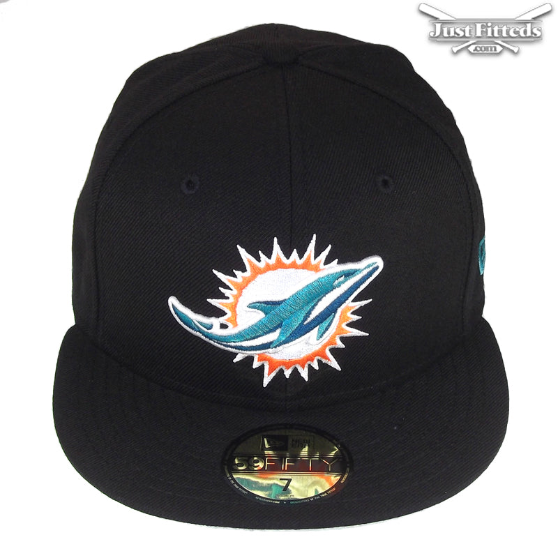 Miami Dolphins JustFitteds Custom New Era Cap Black