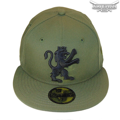 Sacramento Kings Jf Custom New Era Cap Lion Olive olive Front View