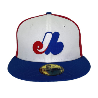 Montreal Expos Custom New Era Cap Game red
blue
white Front View