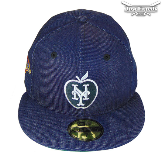 New York Mets Apple Jf Custom New Era Cap Denim