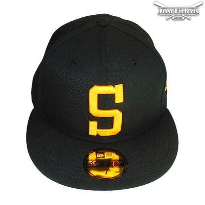 Pittsburgh Steelers Jf Custom New Era Cap "S" black Front View