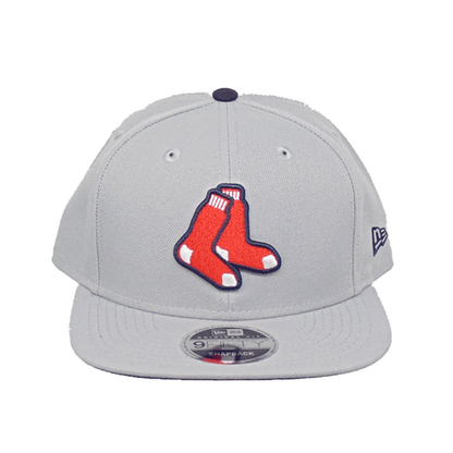 Boston Red Sox Jf Custom New Era 9FIFTY Snapback Cap Grey grey Front View