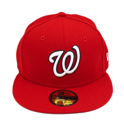 Washington Nationals Authentic New Era Cap Red red Front View