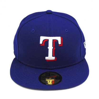 Texas Rangers Authentic New Era 59FIFTY Cap Blue blue Front View