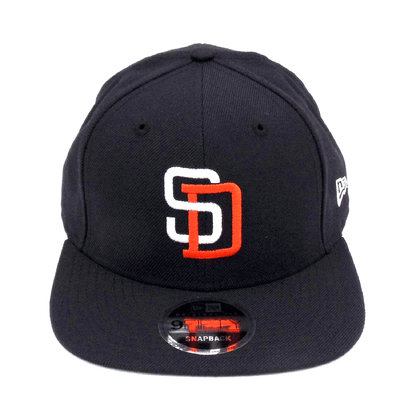 San Diego Padres Custom New Era 9fifty Snapback Cap Navy navy Front View
