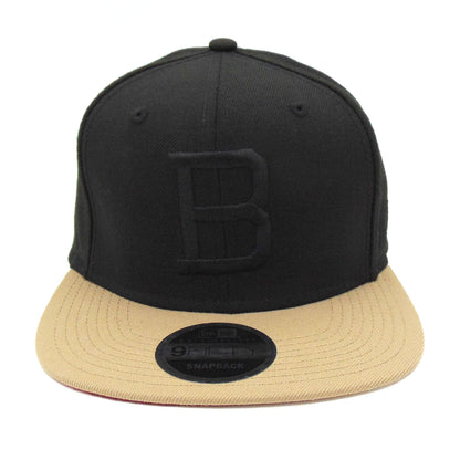 Baltimore Orioles Custom New Era Snapback Cap Black black 
beige Front View