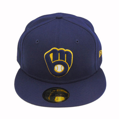 Milwaukee Brewers Authentic Collection New Era Cap blue Front View