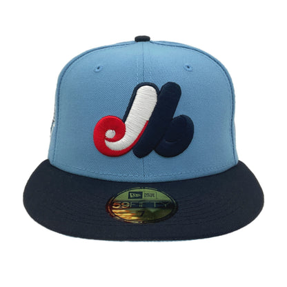 Montreal Expos Cooperstown Custom New Era 59FIFTY Cap Sky Blue blue Front View