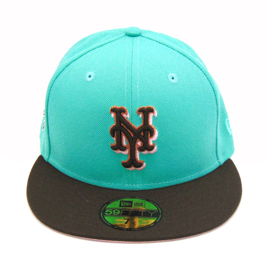 New York Mets New Era Custom Cap Mint Brown