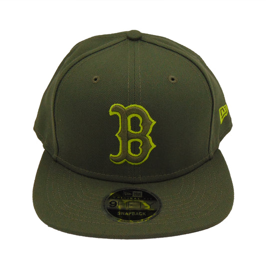 Boston Red Sox Custom New Era Snapback Cap Olive
