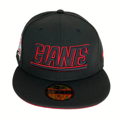 New York Giants Custom New Era Cap Black 21 black Front View