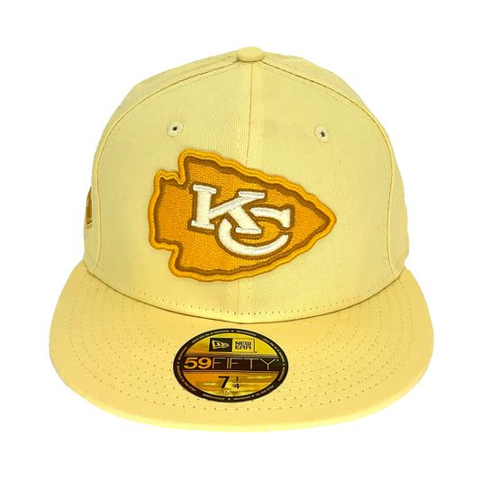 Kansas City Chiefs Custom New Era Cap Light Yellow 50years