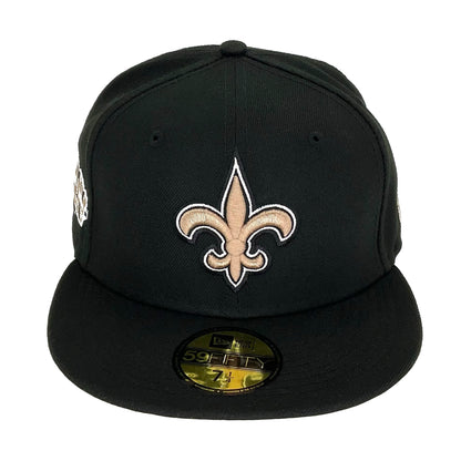 New Orleans Saints Custom New Era 59FIFTY Cap Black SB44 black Front View