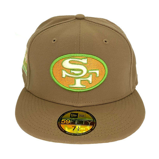 San Francisco 49ers Custom New Era Cap Khaki Lime