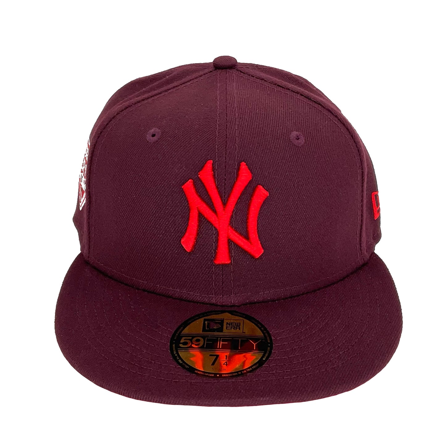 New York Yankees Custom New Era Cap Maroon Red WS09