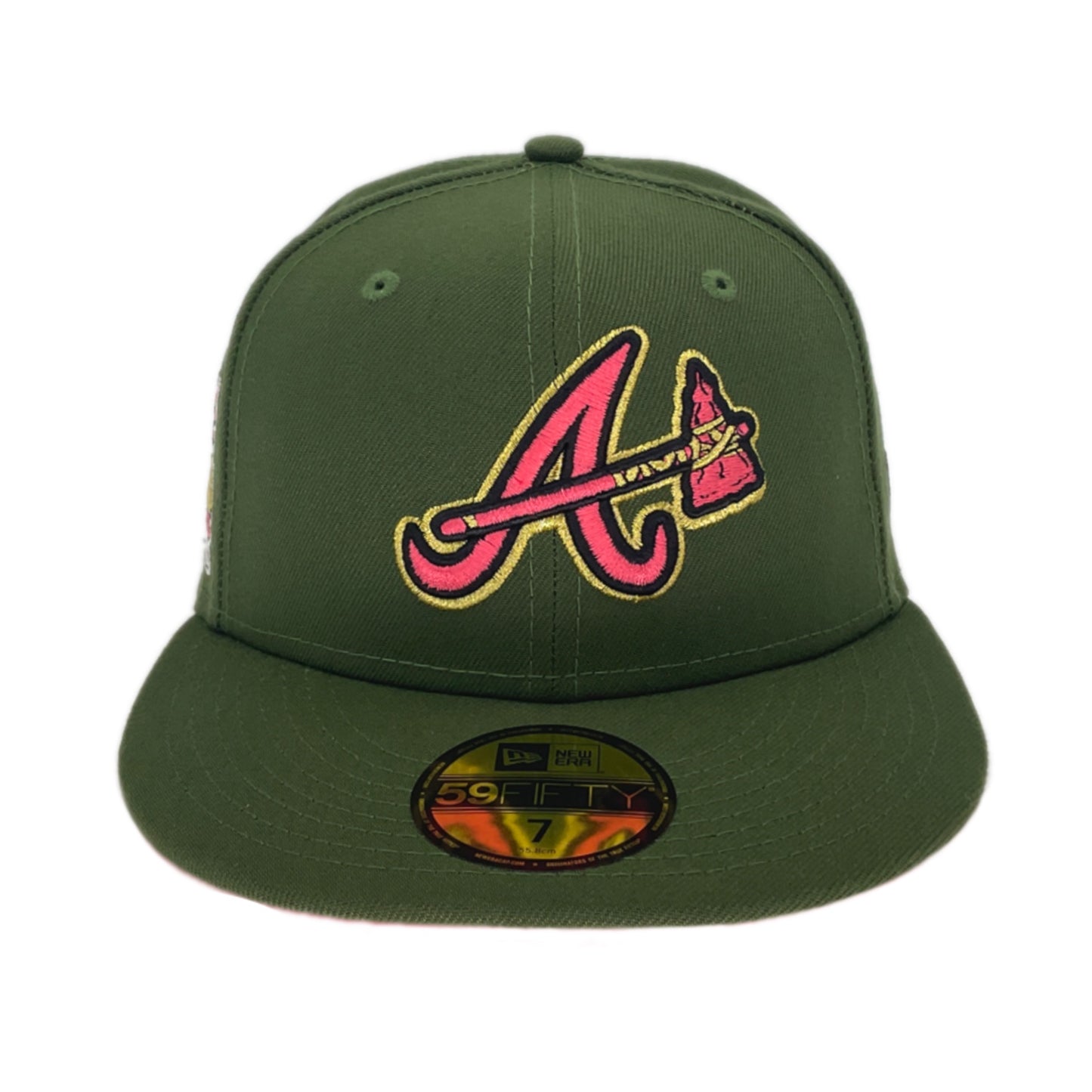 Atlanta Braves Custom New Era Cap Olive 2000