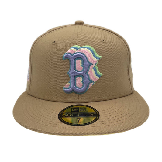 Boston Red Sox Custom New Era Cap Camel 100th