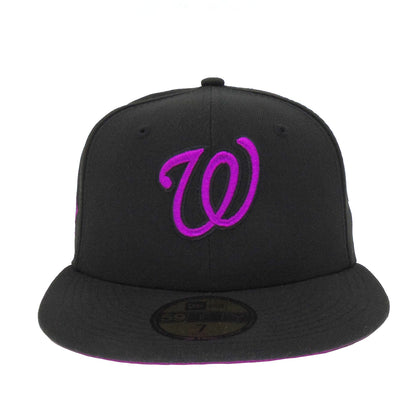 Washington Nationals Custom New Era Cap Black Ws 2019 black Front View