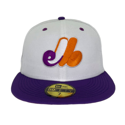 Montreal Expos Cooperstown Custom New Era Cap White white Front View