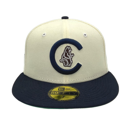 Chicago Cubs Custom New Era Cap Chrome Navy 1908 chrome
navy Front View
