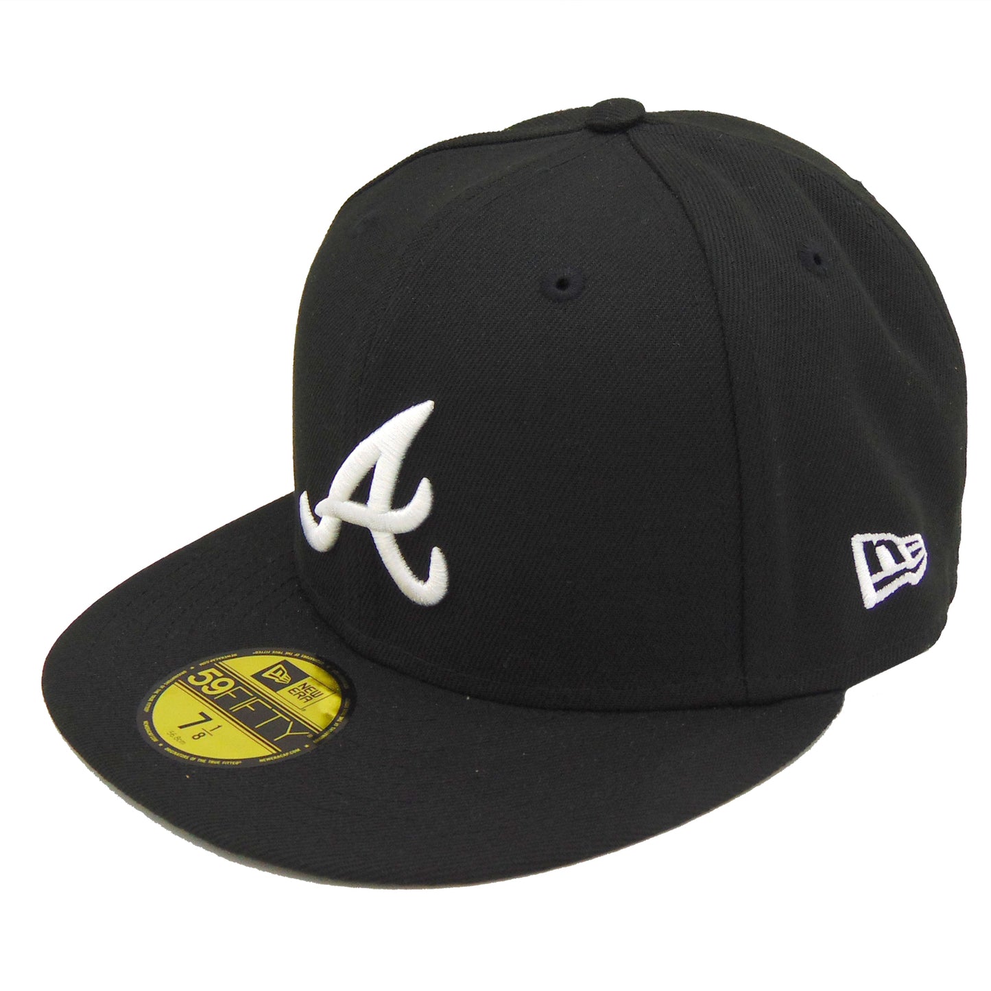 Atlanta Braves Basic New Era 59FIFTY Cap Black White