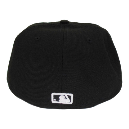 New York Yankees New Era 59FIFTY Cap Black White black 
white Side View