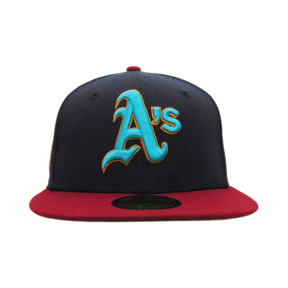 Oakland Athletics custom 59FIFTY New Era cap navy ASG87 navy Front View
