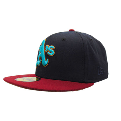 Oakland Athletics custom 59FIFTY New Era cap navy ASG87 navy Side View